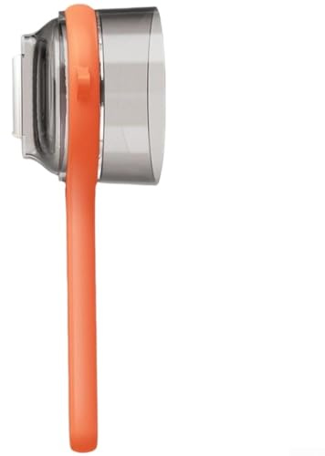 Pelador multiusos con recogedor integrado y almacenamiento en caja, para pelar frutas y verduras con agarre ergonómico y fácil limpieza (naranja)
