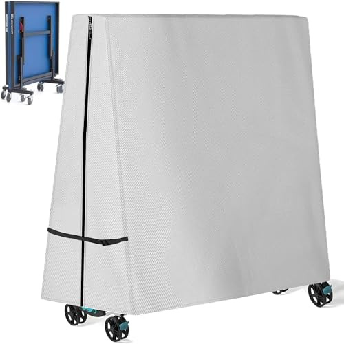 Ping Pong Table Cover 600D Heavy Duty Waterproof for Outdoor & Indoor Foldable 9 x 5 FT Folding Table Tennis Tables