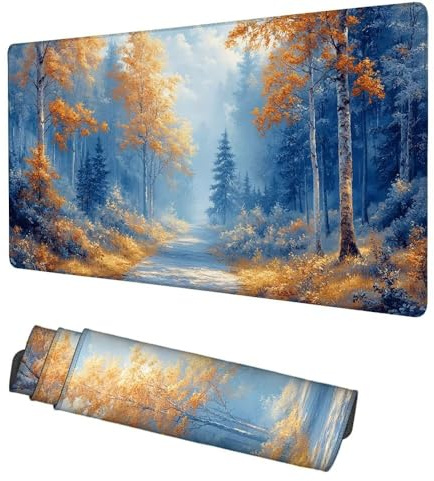 Alfombrilla Ratón Árboles Mouse Pad 1200x600x3mm Alfombrilla Gaming Paisaje Desk Mat, Protector Escritorio, Accesorios Gaming, Mejora Precisión y Velocidad, para PC Gamer, Portátil, Oficina, f-384