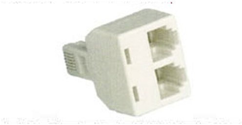 BWR Adaptateur double modulaire RJ11 prise répartiteur ADSL