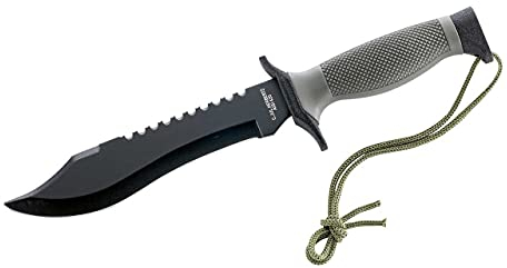 Herbertz Messer Gürtelmesser Kunststoff-Griff Nylonscheide Gesamtlänge: 30.5cm, grau, M