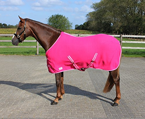 QHP Couverture Polaire pour Cheval avec Sangle Color
