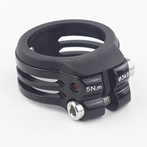 Fouriers Sattelstützenklemme aus CNC-Legierung, fixiert, 31,8 mm/34,9 mm, wasserdicht, superleicht (34,9 schwarz)