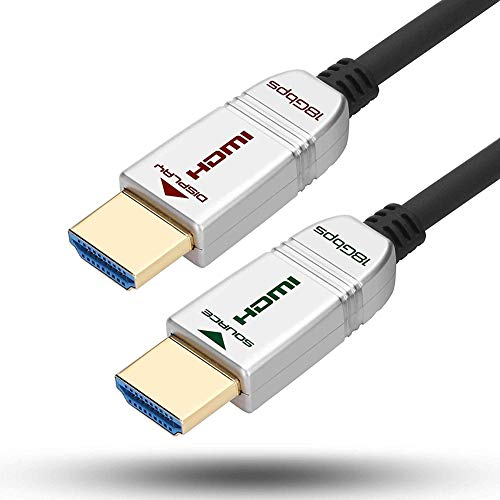FeizLink Glasfaser HDMI Kabel 5m, Unterstützung HDMI2.0 4K@60Hz UHD 18Gbps Dolby Vision YUV4:4:4 HDR HDCP2.2 ARC CEC Ethernet für HDTV/Apple TV/XBox / PS4 / 4K Projektor/Blu-ray-Player