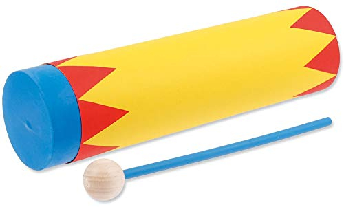 matches21 HOME & HOBBY Trommel/Rassel DIY Karton Bastelset für Kinder ab 4 Jahren Ballontrommel Kartontrommel zum Bemalen