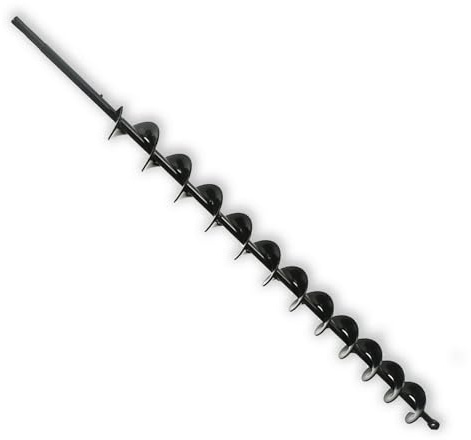 findmall Auger Drill Bit, 24 Inch Length, 8mm Diameter Hex Shank, Rust-Proof Repid Planter, Yard Gardening Planting Corm Auger, Post or Umbrella Hole Digger