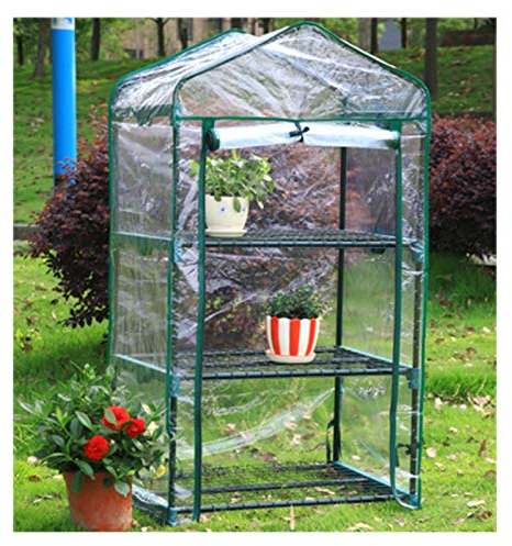 Petite mini Serre de Plantes en plastique Tente pour Plantes fleurs Bâche Couverture en pot de fleurs |intérieur extérieur jardin |Avec couvercle en PVC en plastique transparent, 69 × 49 × 125cm