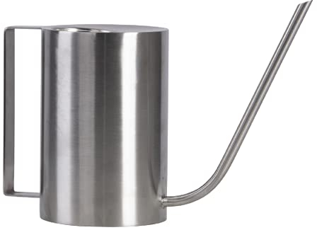 Esschert Design Jarra de 1,3 l de acero inoxidable para flores de jardín o plantas