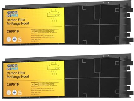 GOLDEN ICEPURE Aktivkohlefilter Dunstabzugshaube Kompatibel mit Hauben von KF60 /AEG 4055356002 /Type 60 /Bauknecht 852908301000,2 Stück
