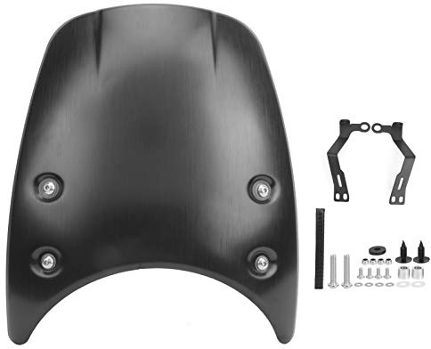 Windschild, Windschutzscheibe Windshield Windabweiser Aluminium Windschild Spoiler Scheinwerfer Verkleidung Scheinwerferschutzabde für R NineT Pure Scrambler 2014‑2020