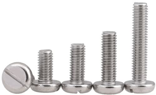 50 Stück 304 Edelstahl Schlitz-Zylinderschrauben zur Befestigung M3 x 6 mm.