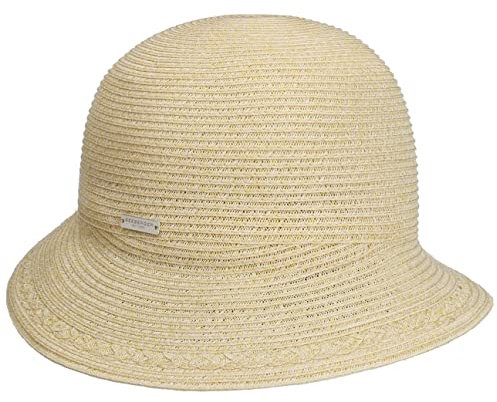 Seeberger Daniella Strohhut Damenhut Glockenhut Sommerhut Sonnenhut Gartenhut Damen - Sommer Frühling-Sommer - One Size gelb