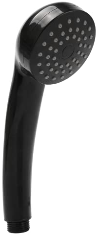 Koopsmate Duschkopf, manueller Duschkopf Wasserdruck und ergonomischer Griff, einfacher Druckduschkopf, große Wasserabgabe, Sturzfestigkeit, geeignet für Haus und Außenbereich (schwarz)