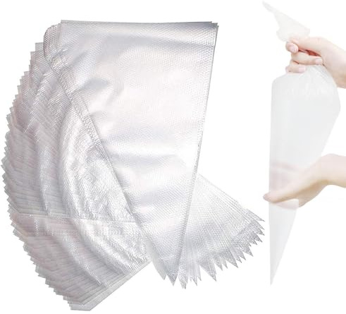 WishesMar 100 Pezzi sac a Poche USA e Getta Icing Sacchetti 30 cm - Addensato Sacca Poche Pasticceria Monouso per Biscotti, Cupcakes, Torta Decorazione