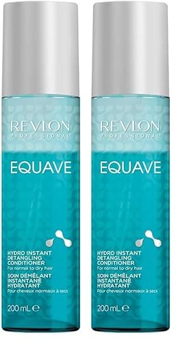 EQUAVE Hydro Nutritive Detangling Conditioner, entwirrender Leave-in Conditioner, 2-Phasen-Formel für sofort sichtbare Ergebnisse bei trockenem & strapaziertem Haar (Packung mit 2)