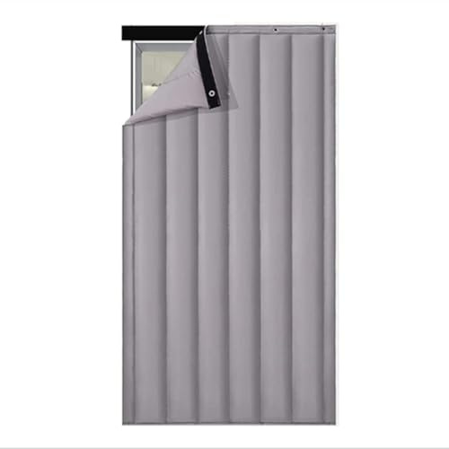 Buokaiw Insulated Door Curtain,Soundproof Door Cover,Thermal Blanket for Winter,Noise Reduction Waterproof Warm.for Living Room Patio, Oxford Fabric (W35.43*H82.68 in/90 * 210cm)