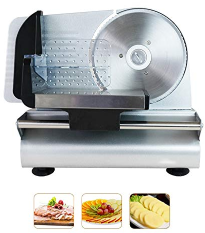 Meat slicer for home or commercial use,Electric Food Slicer 150W Meat Cutter, Thickness Adjustable 1-15mm for Bread Cheese Vegetables Fruits Frozen Meat, Household Small Hot Pot Sl