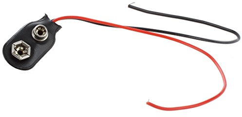 Kuuddker 10pcs PP3 9V MN1604 Holder 9 Bateria Clip Snap On Connector Cable Plomo Negro