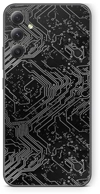 Skins4u Schutzfolie Aufkleber Skin kompatibel mit Samsung Galaxy A34 Kratzerschutz Skins Vinyl Folie Rückseite Tech Grey