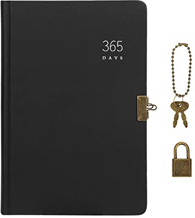 Journal Intime avec Cadenas Carnet de Notes en Papier Kraft Cahier Secret avec 192 Pages Agenda Annuel avec Serrure et Clés Cahier de Voyage avec Couverture Rigide Bloc-notes pour Bureau École