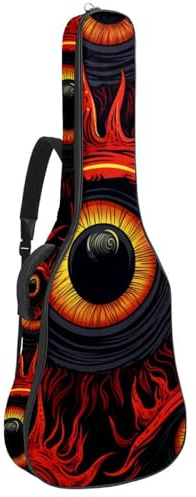 Bassgitarrentasche mit Kunst-Roten Halloween-Augäpfeln 56, Tasche für Akustikgitarre, 101,6 cm (40 Zoll) E-Gitarrenkoffer, wasserdichte Oxford-E-Gitarre, Gigbag für akustische Konzertgitarre, Ukulele,