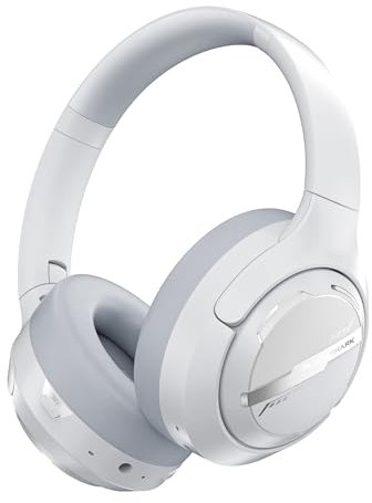 Black Shark JoyBuds Max Aktive Geräuschunterdrückung Kopfhörer, 50H Spielzeit Wireless Over Ear Kopfhörer mit Mikrofon, Wireless Gaming Headsets Komfort Fit Ohrmuscheln, 6EQ Modi über APP (weiß)