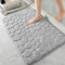 AMFUN Alfombra Baño, Alfombrilla de baño, Gris Claro Patrón Guijarro 40 * 60CM Absorbente Alfombras Ducha, Antideslizante, Espuma Viscoelástica, Lavable a Máquina, para Bañera,Ducha y Baño