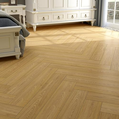 Yenhome 35 Pièces Sol PVC Adhesif Bois Marron Dalle PVC Adhesive Épaissir 90x15cm Vintage Parquet Dalle Adhesif Sol en Bois Autocollant Salle de Séjour Salles de Bain Bureau Antidérapant