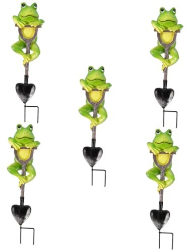 POPETPOP 5 Pièces Statue de Jardin Grenouille Statue décorative Sculpture en résine de pelouse Sculpture d'extérieur Reptile Souris décors de Grenouille s de Jardin Grenouille