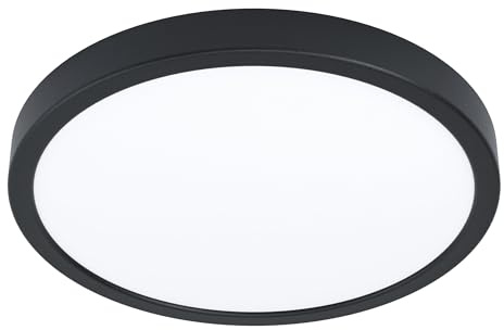 Eglo connect.z Smart-Home lampada da soffitto a LED Fueva 6-Z, IP44 | Ø 38,9 cm, ZigBee, app e controllo vocale Alexa, colore della luce: bianco caldo/freddo, dimmerabile, per bagno, nero