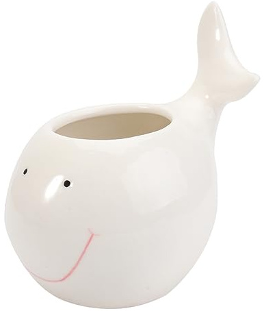 Toyvian Pot de Fleurs Céramique pour Plantes Grasses Jardinière Décorative Simple Pot de Plantation pour Cactus et Plantes Grasses