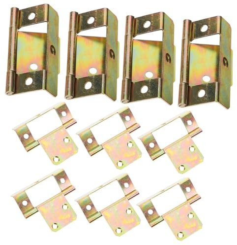 SHINEOFI 10piezas Bisagras Empotradas Para Puertas Plegables y Muebles Acero Inoxidable Diseño Elegante