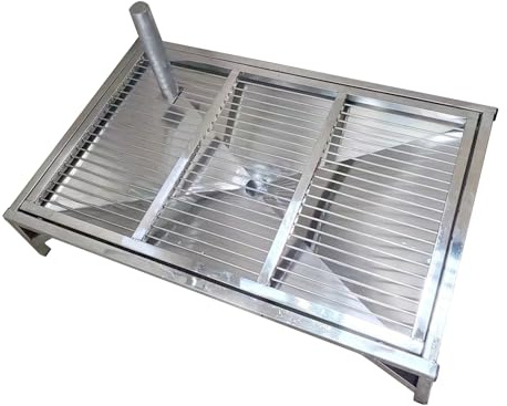 Toilettes pour Chien avec urinoir, Toilettes à Chasse d'eau en Acier Inoxydable, bac à litière pour Chien (60 x 42 cm/23,6 x 16,5 Pouces)