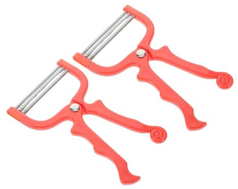 Didiseaon Manueller Gesichtshaarentferner Leichtes Metall und Kunststoffdesign mit Federmechanismus 2 Stück für Frauen für Oberlippe und Gesicht Unterwegs
