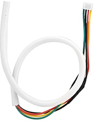 Cavo rotondo bianco flessibile in rame, 4 conduttori da 0,5 mm², 30 m di filo per videocitofono con portiera, fornito con connettori precollegati e 2 pezzi di ricambio