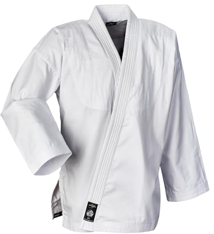 Ju-Sports Element Judo Jacke Kinder & Erwachsene weiß slim cut - Judogi Jacke aus langlebigem Mischgewebe mit doppelt verstärktem Schulter- & Brustbereich