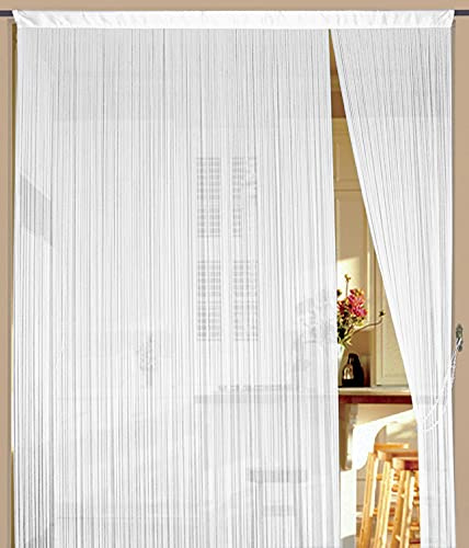 Kaikoon Fadenvorhang Weiß 400 cm x 400 cm (BxH) Raumteiler & Eventvorhang