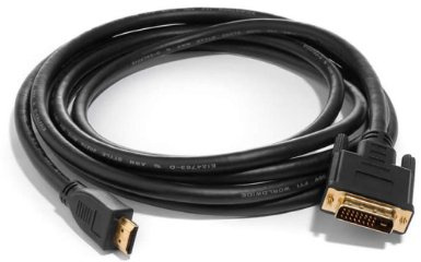 World of Data 3M HDMI to DVI Cable | Monitor Display Adapter | Male to Male | Compatible with HDTV, LCD, DVD, Xbox, Playstation, Projectors | Black
