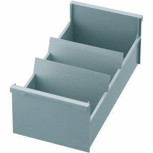 Styro 2 x Karteitrog A6 quer öko-grau