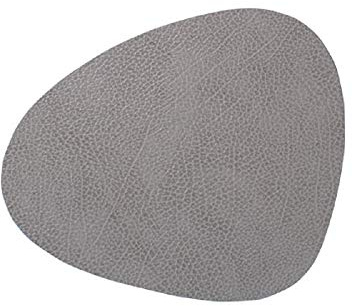 Tischset Platzset Curve S (24x28cm) Hippo Leder - LindDNA, Color:anthrazit/grau