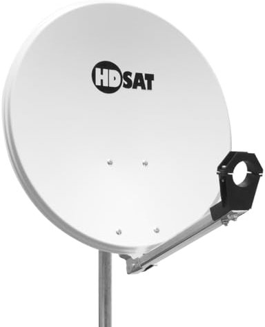 hdsat Parabola Satellitare Offset 60 cm Alluminio bianco