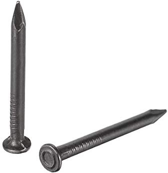 sourcing map 150 stycken Hardware naglar punktspets väggcementspik 30 mm (1,2 tum) 3 mm stångdiam. Kolstål svart