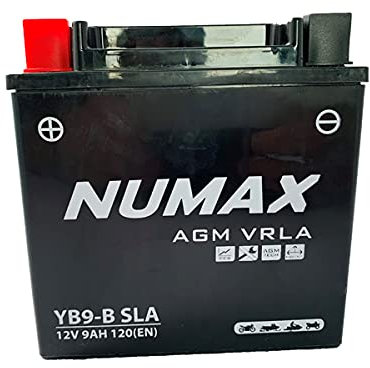 Batterie Numax AGM SLA scellée YB9B-SLA 12 V 9 AH 115 AMPS EN