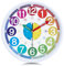 Lafocuse Silencieuse Horloge Murale Enfant Apprentissage Colorée avec 3D Chiffres Facile à Lire pour Ecole Chambre Enfant Classe 30 cm