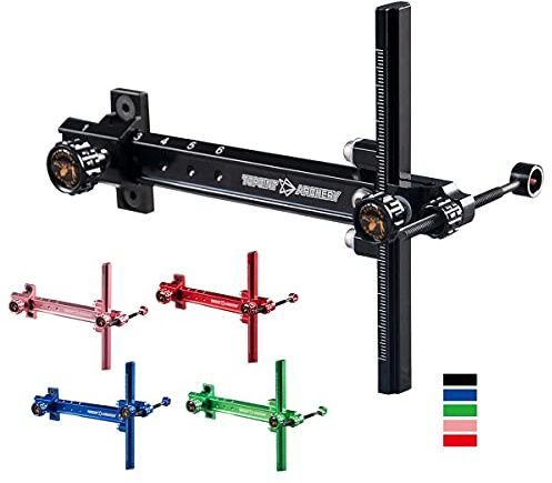 ZZYB Bogenvisier für Recurvebögen Aluminium Bow Sight Bogen Anblick Jagdvisier 1 Pin Bogen Visier für Bogenzubehör (Schwarz)