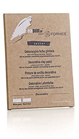 EcoPaint Tester für Lehmfarben 100ml (Storm blue - Dekoratives Blau /9/)