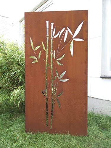 Zen Man Garten Edelrost Sichtschutzwand rost aus Corten Stahl Garten Sichtschutz 1.2mm 031663-1C B75*H150cm 16kg