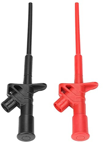 Artillery Clip per cavo multimetro,Sonde di prova flessibili ad alta tensione, 2 pezzi P5004 Clip a gancio per test rapido isolata professionale, per esperimento, presa a banana sostituibile