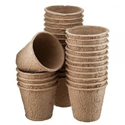 Pot de tourbe marron diamètre 11 cm et hauteur 10 cm