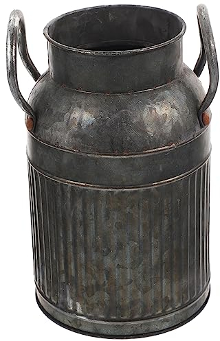 UPKOCH Vintage Metall Blumeneimer Blecheimer Pflanztopf Rustikaler Blumeneimer Dekorative Blumenvase Für Innen Und Außen Garten Dekoration Mit Griff Für Pflanzen Und Trockenblumen